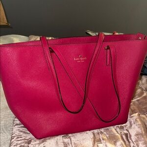 Kate Spade Pink Leather Tote Bag